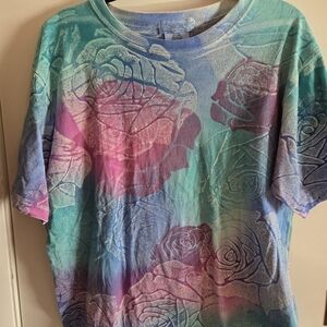 Cherokee Multicolor Floral Short Sleeve Tee